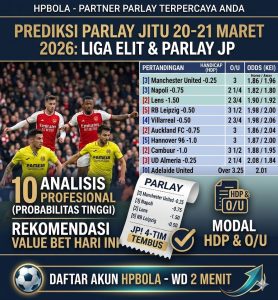 Tabel bursa taruhan prediksi parlay jitu 20-21 Maret 2026 liga elit Eropa dan Asia HPBOLA.