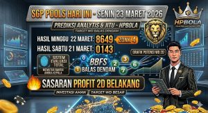 Prediksi SGP Hari Ini Senin 23 Maret 2026 Evaluasi Paito HPBOLA Jitu
