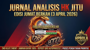 Jurnal Analisis Objektif Prediksi HK Jitu Jumat 3 April 2026 Shio Ular Api HPBOLA