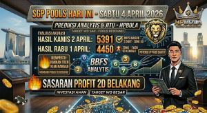 Prediksi SGP Hari Ini Sabtu 4 April 2026 Analisis Paito BBFS HPBOLA