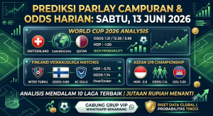 Infografis data bocoran pasaran bursa taruhan prediksi parlay campuran 13 juni 2026 hpbola
