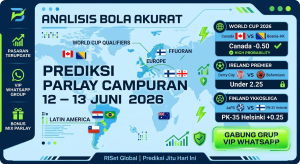 Infografis bocoran bursa taruhan dan prediksi parlay campuran tanggal 12 sampai 13 juni 2026